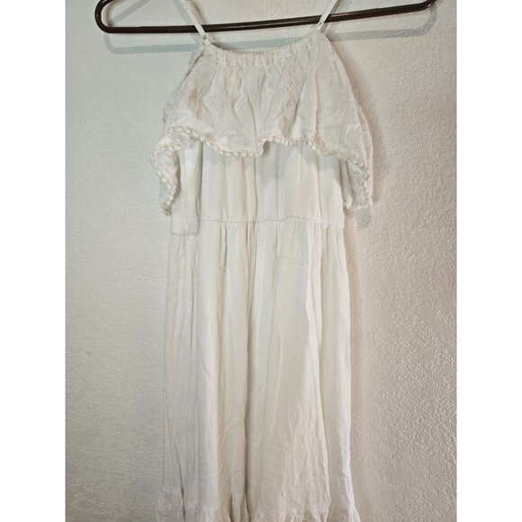 GB Girls Junior Girls Sun Dress Knee Length Geometric Patterns White Size Medium - Picture 8 of 10